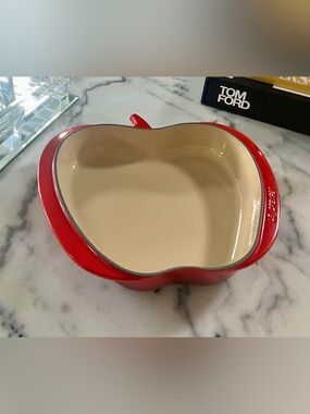 Le Creuset Red Apple Stoneware Baker with Cream Interior